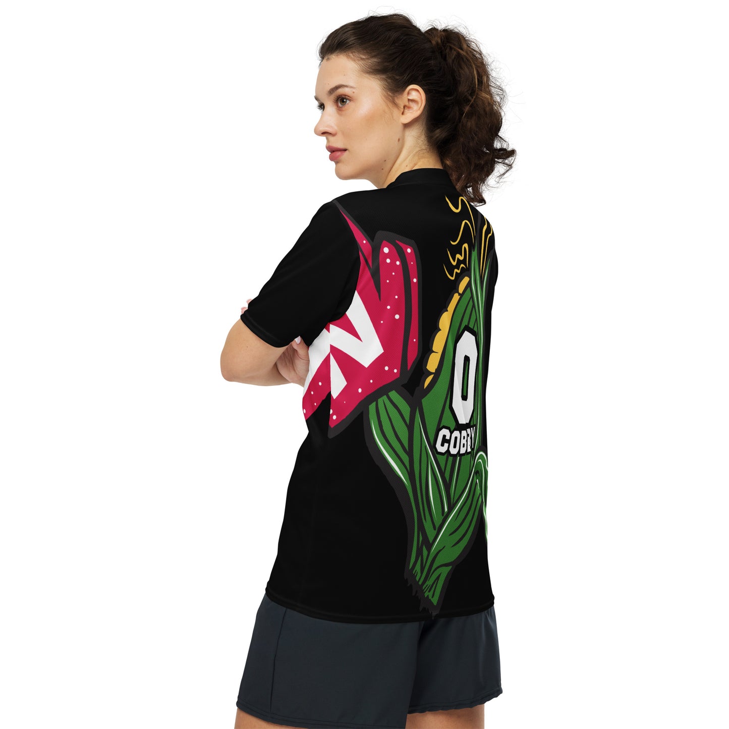 Unisex sports jersey w/Cobby - Black