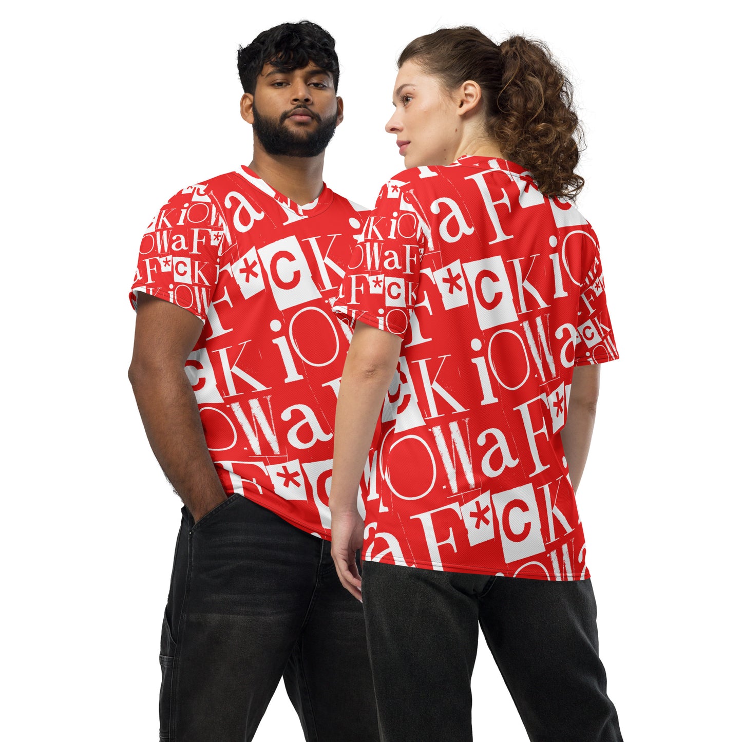 F*CK IOWA - Unisex sports jersey