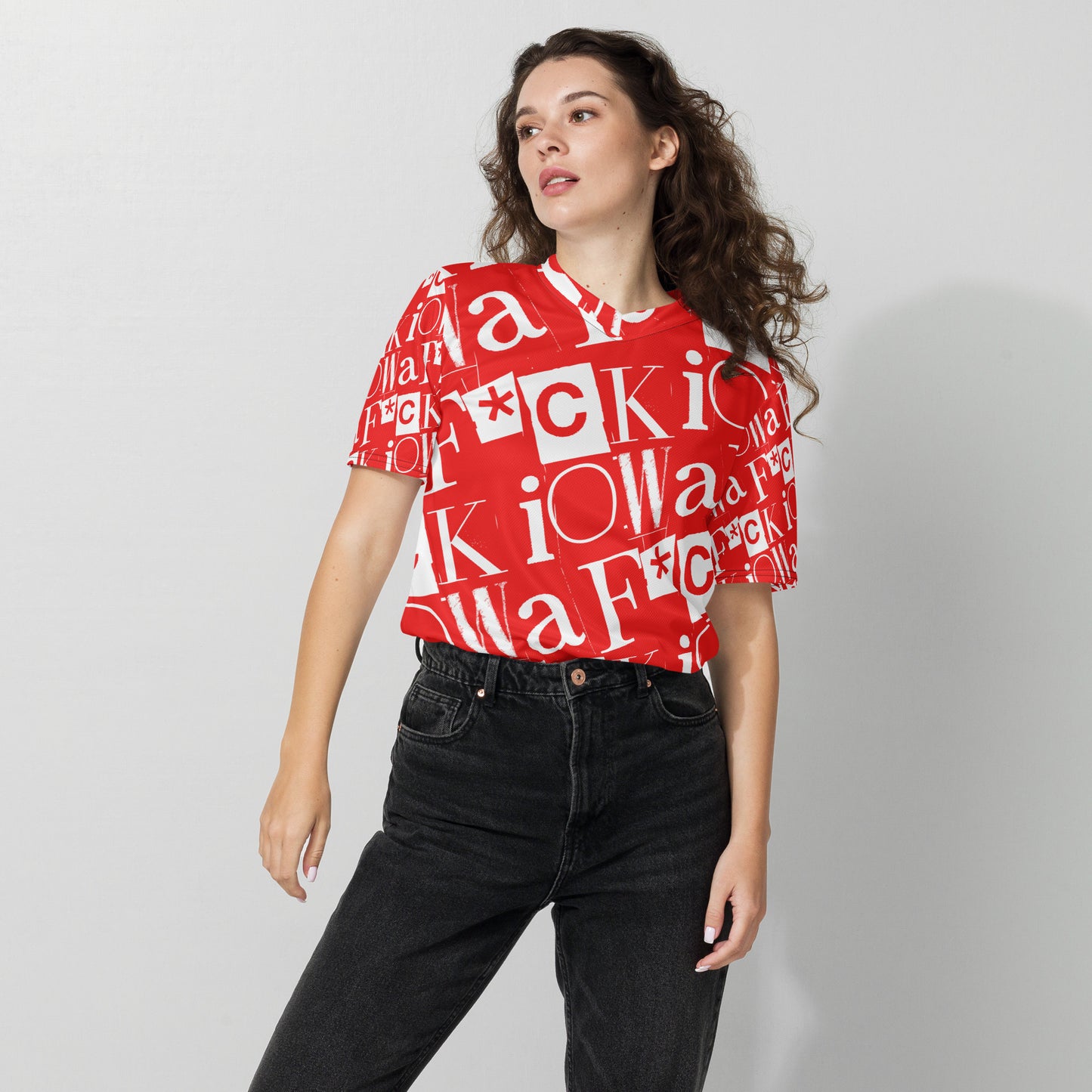 F*CK IOWA - Unisex sports jersey