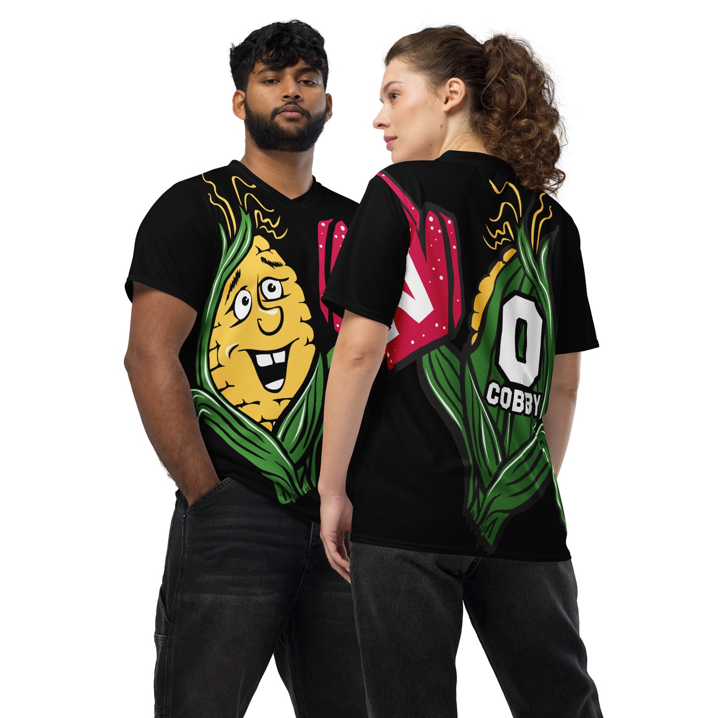 Unisex sports jersey w/Cobby - Black