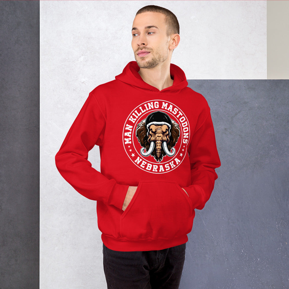 Man Killing Mastodons (Fierce) - Unisex Hoodie - Red