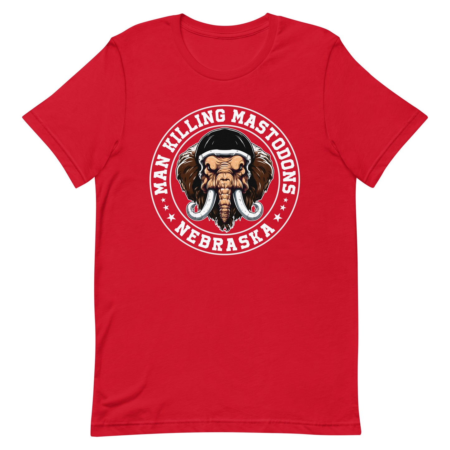 Man Killing Mastodons (Fierce) - Unisex t-shirt Red