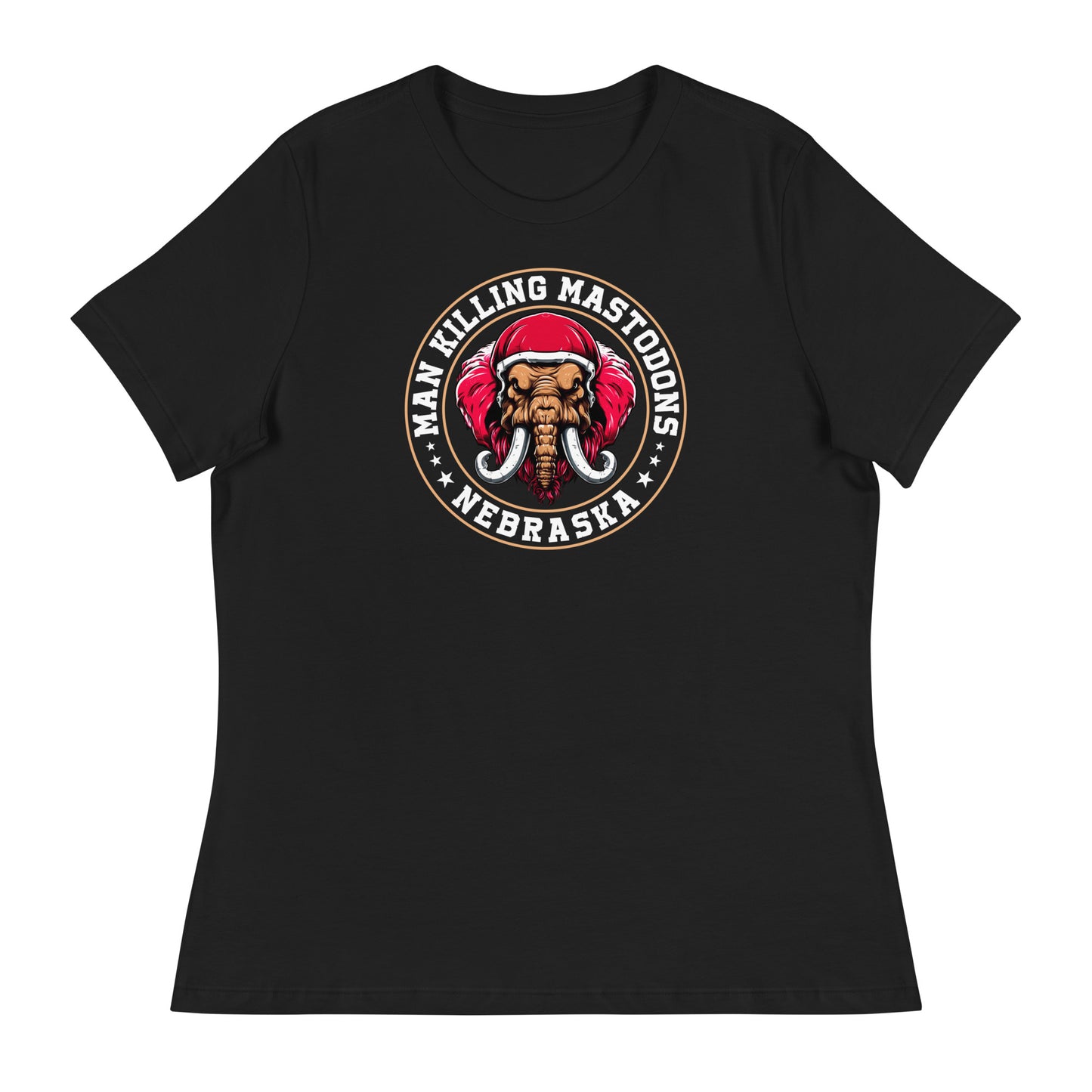 Man Killing Mastodon (Fierce) - Women's Relaxed T-Shirt