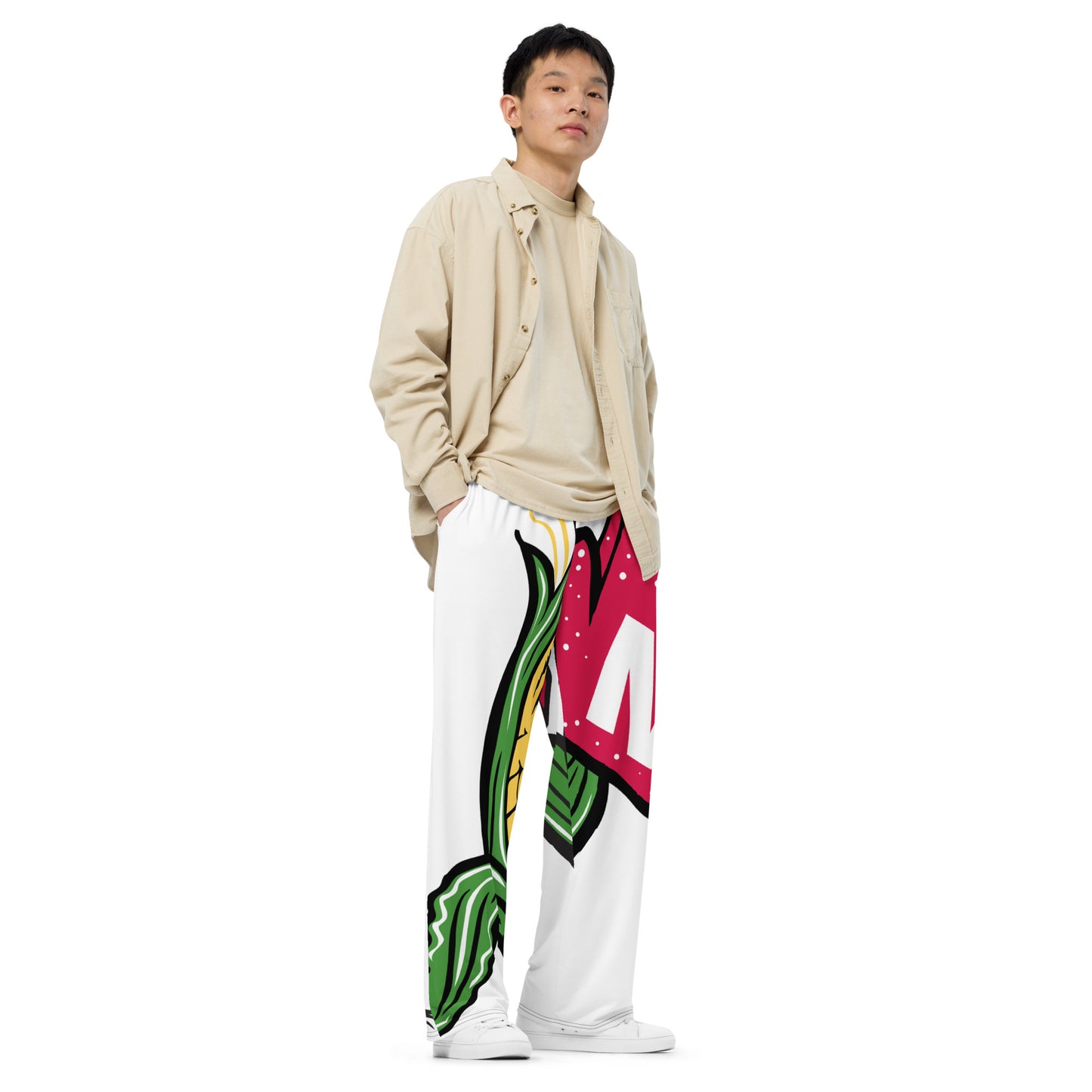 Unisex wide-leg pants w/Cobby